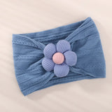 1Pc Baby Nylon Headscarf Astique Suitable Newborn Girl Flower Handmade Headband Elastic Hairband Turban Toddler Hair Accessories