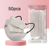 50pcs Butterfly Shaped Design Disposable Face Mask Breathable 3layer Morandi Color Protective Face Cover V-face Anti Dust Mask