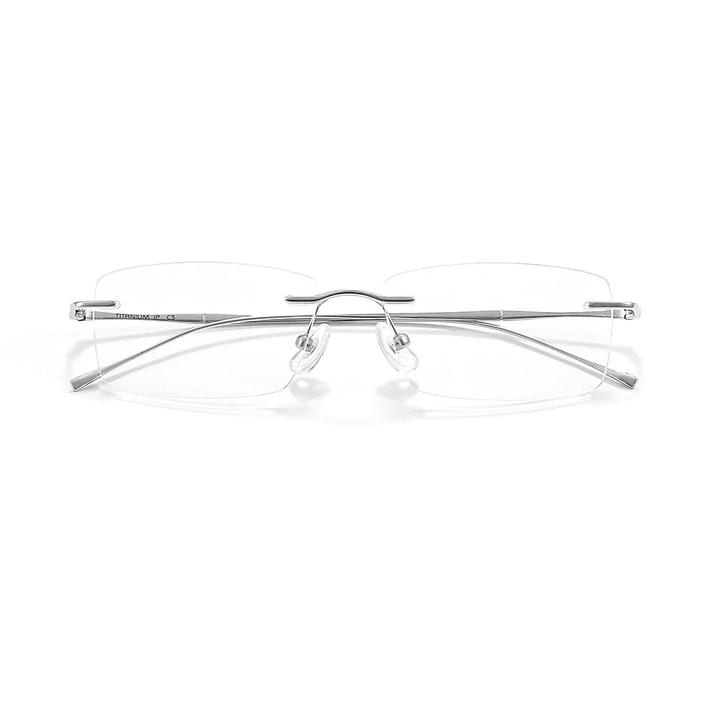 Ultra-light Pure Titanium New Rimless Glasses Frame Anti-blue Light Optical Frames Customize Prescription Eyeglasses for Men