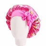 Kids Girls Sleep Cap Floral Print Hair Bonnet Satin Night Sleep Hat Turban Sleeping Hat Children Hair Care Bonnet Nightcap Caps