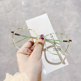 Blue Light Blocking Office Glasses Women Oversized Frame Anti-stress Decorative Glasses Computer Radiation Protection Eyewear