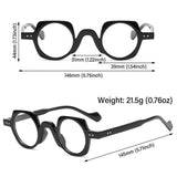 Round Square Frame Blue Light Blocking Glasses Japanese Style Unisex Non-Prescription Glasses Eyeglasses Frame