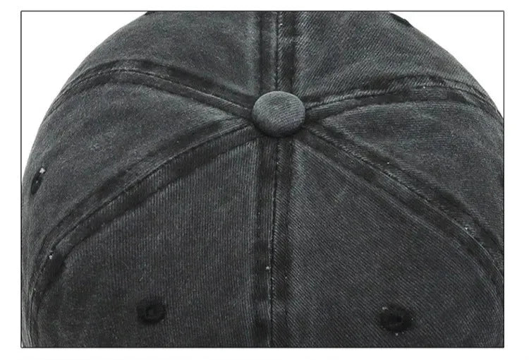 Hat Men's Washed Coated Baseball Cap Color Tile Korean Version Simple Dome Cap Solid Color Sports Sun Hat