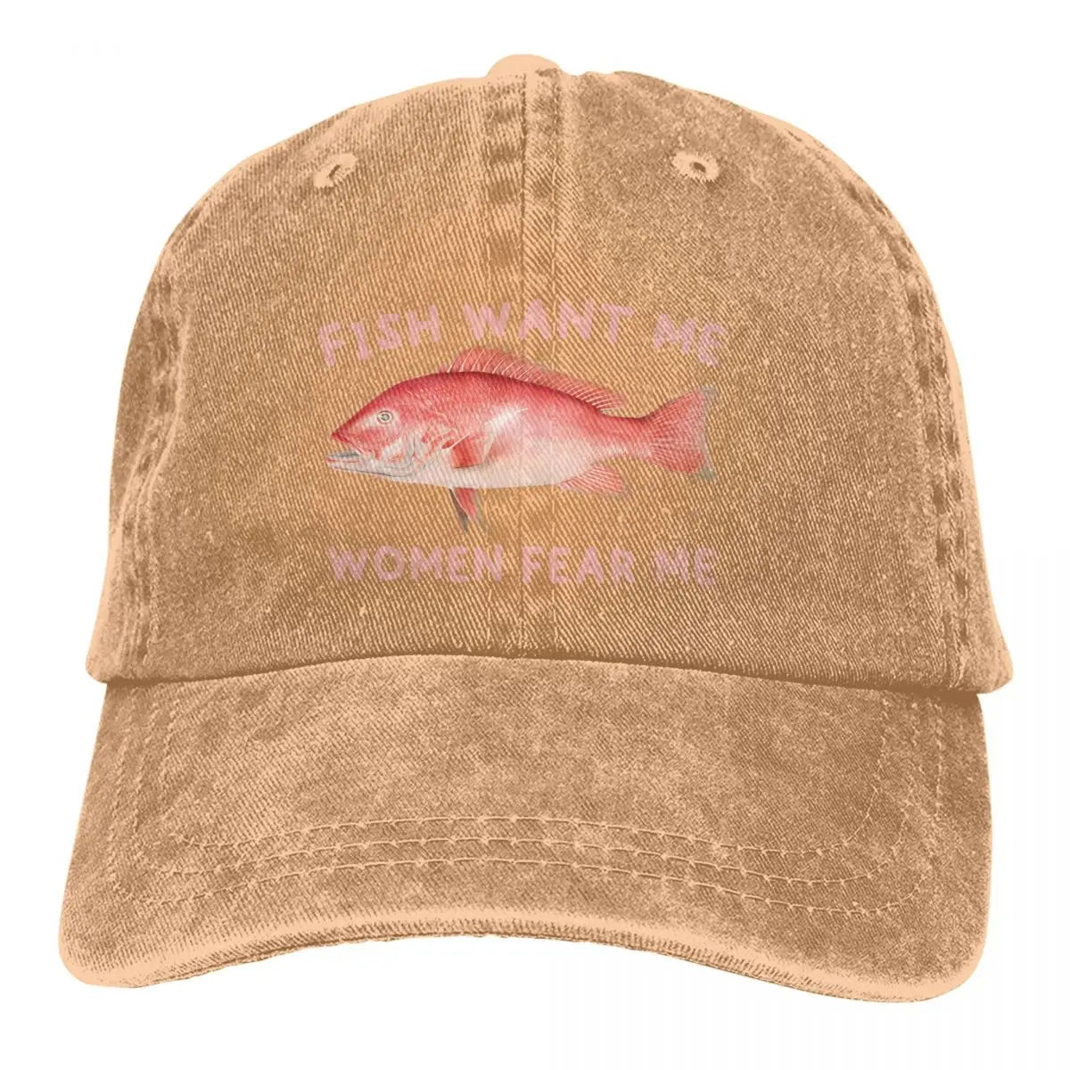 Fish Want Me Women Fear Me Classic Baseball Cap Men Hats Women Visor Protection Snapback Animal Caps