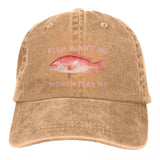 Fish Want Me Women Fear Me Classic Baseball Cap Men Hats Women Visor Protection Snapback Animal Caps