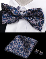 3pcs Bow Tie For MenBowtie Handkerchief Cufflinks Set For Shirts Fit Business Wedding Butterfly Paisley Pocket Square Bowtie Man