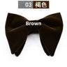 Men's Business Bow Tie Velvet  Royal Blue Burgundy Double Deck Big Bowtie Fashion New Mens Wedding Horns Bowties Gifts for Men