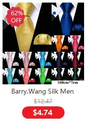 Luxury Silk Mens Ties Set Black Green Leaves Floral Neck Tie Handkerchief Cufflinks Set Wedding Business Party Barry·Wang 5938