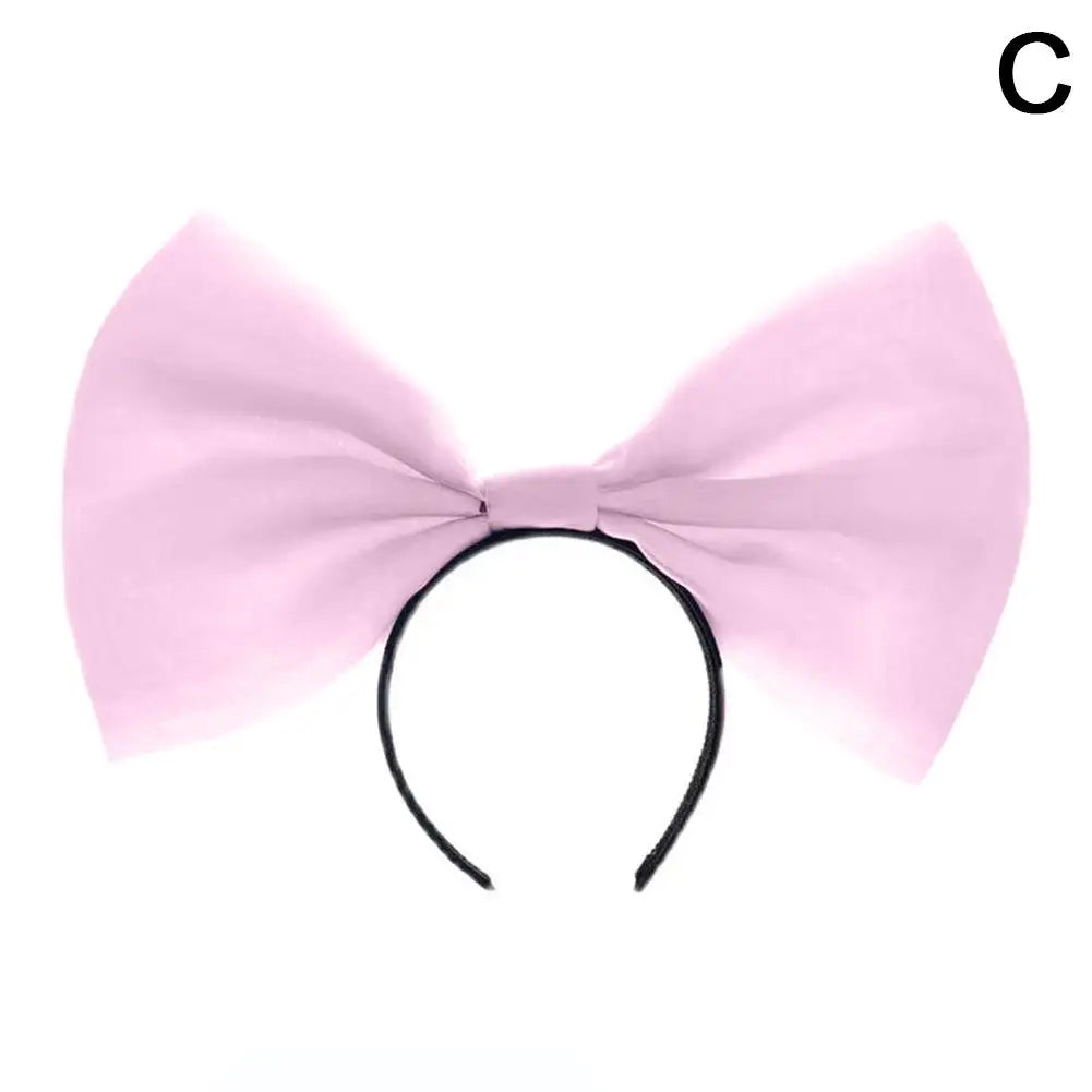 Pink Black big Bow Knot Hairbands Hairpin for Women Girls Hair Accessories Hair Band Ties Headbands for Children Headdress
