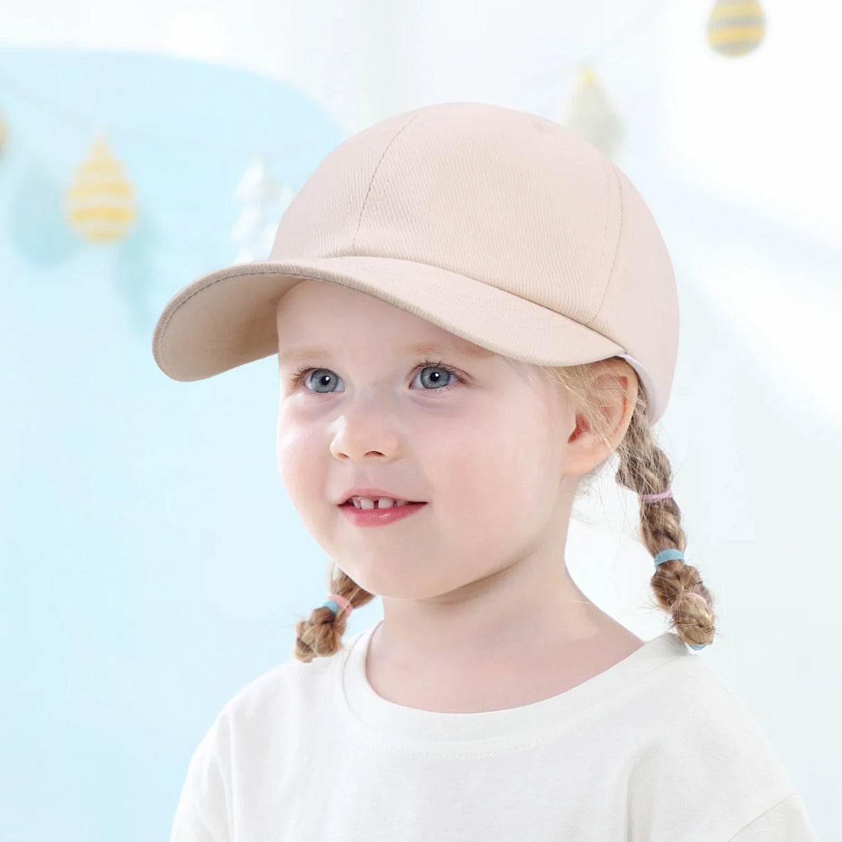 Kids Snap Back Baseball Cap Solid Color Spring Summer Hip Hop Boy Hats Sun Caps Adjustable Breathable Outdoor Travel Kids Hats
