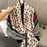 Luxury Brand 180*90cm Classic Summer Women Silk Scarves Female Shawl Foulard Cover-Ups Lady Wrap Bandanna Muffler Beach