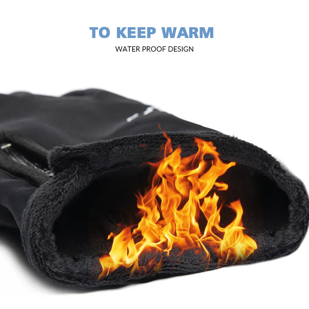 Outdoor Winter Gloves Motorcycle Gloves With Fleece Lined Touch Screen Snow Glove Waterproof Thermal Gloves For Riding