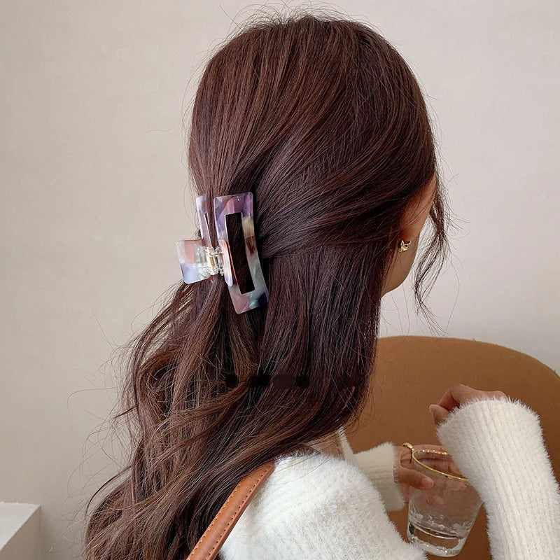 Bilandi Trendy Jewelry Acetate Hair Clip For Women Girl Head Hairpin Resin Hair Claw Headdress Female Hair Accessories