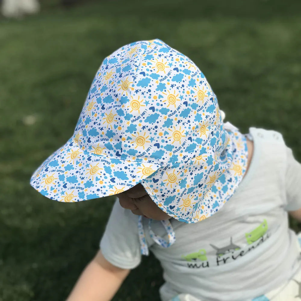 2023New Baby Summer Sun Hat Baby Girls Boys Caps Cartoon Panama Children's Hat UV Protection SPF 50+ Kid Travel Beach Bucket Hat