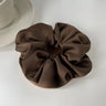 Korean Woman Elegant Satin Elastics Hair Band Solid Color Scrunchies Hair Ties Ladies Ponytail Holder Girls Hair Accessories