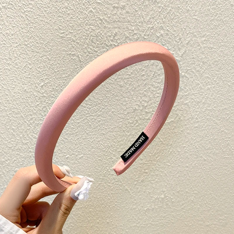 New Solid Fabric Fine Hair Band Women Korean Simple Headband Fresh All-match Outdoor Hoop Hairband Girls Hair Accessories