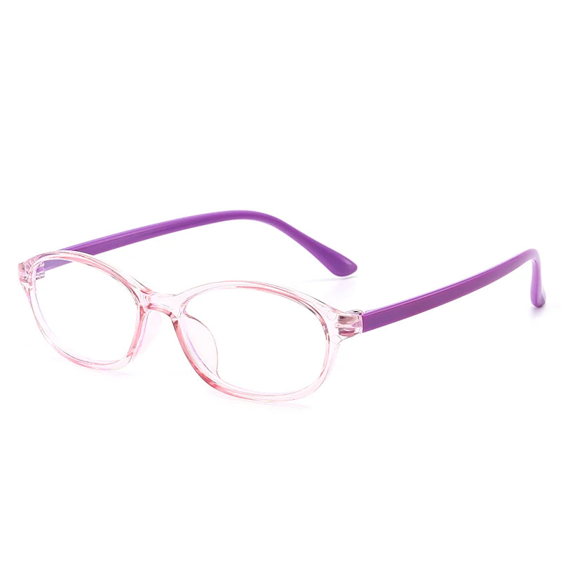 Blue Light Blocking Glasses for Kids Computer Glasses Silicone Frame Clear Lens Girl Boy Video Gaming Children Safety Eyewear
