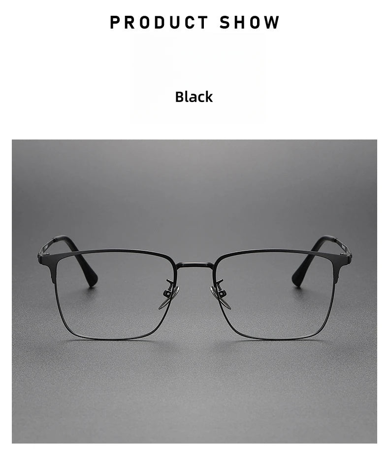 FIRADA Fashion Comfort Glasses Retro Luxury Titanium Square Eyewear Optical Prescription Eyeglasses Frame For Men Women 20363-C