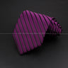 New Design Wedding Men Tie Purple Solid Striped Paisley Flower Neckties Men Business Dropshipping Groom Collar Accessories Gift