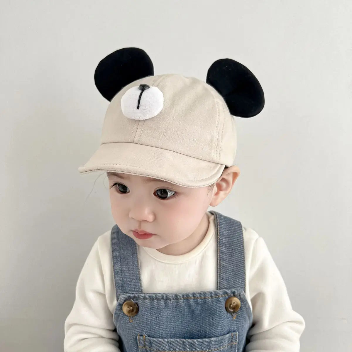 Cute Bear Ear Baby Hat Kids Boy Girl Soft Cotton Peaked Bonnet Caps Children Cartoon Casual Sun Visor Hats