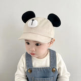 Cute Bear Ear Baby Hat Kids Boy Girl Soft Cotton Peaked Bonnet Caps Children Cartoon Casual Sun Visor Hats