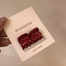 2pcs New Year's Red Festival Mini Hair Clip Retro Red Edge Clip Cute Girl Heart Liu Hai Clip Princess Head Clip Headpiece