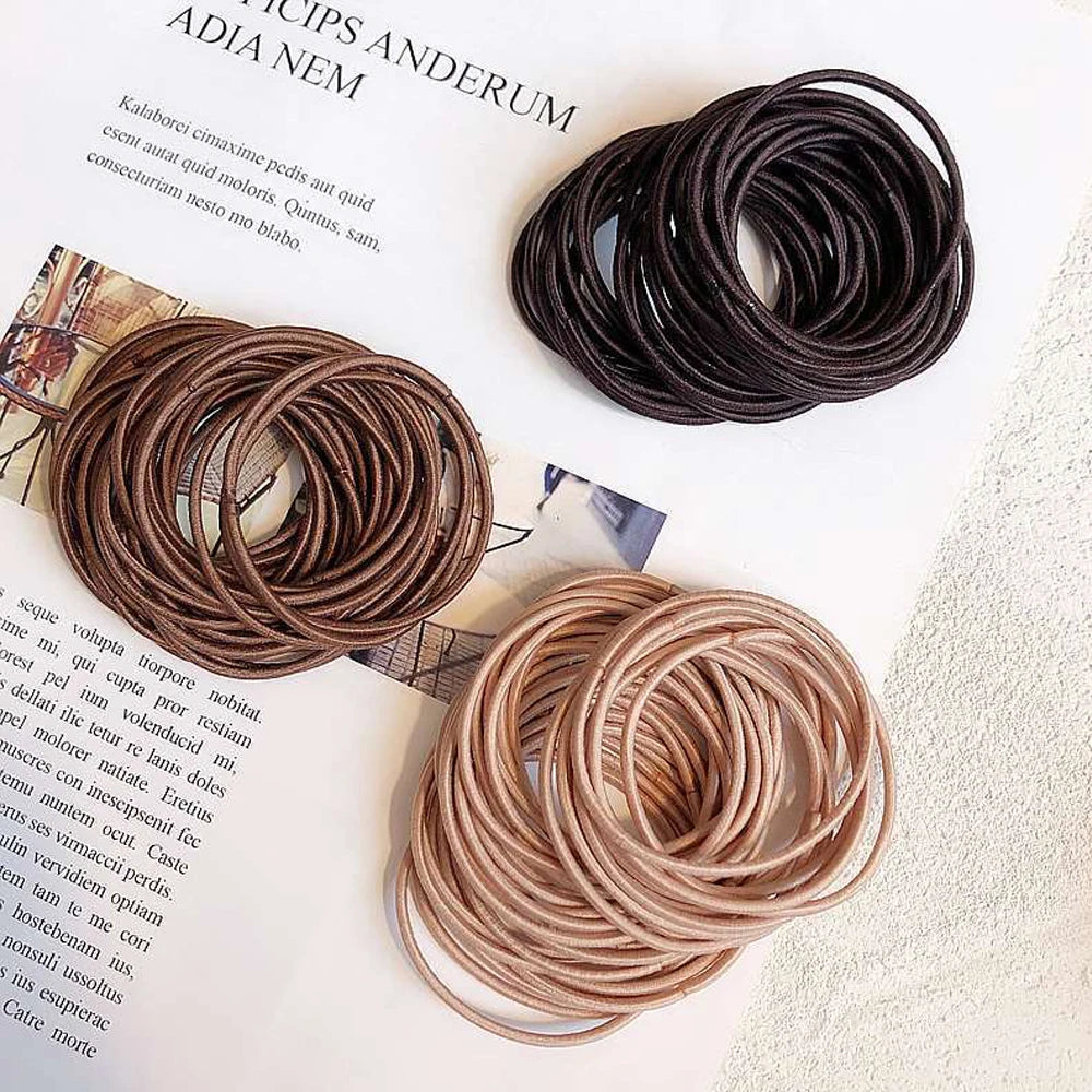 New Color Nylon Elastic Hair Tie Rubber Band for Women Men Thin Hairbands Ponytail Holder Hair Accessories
