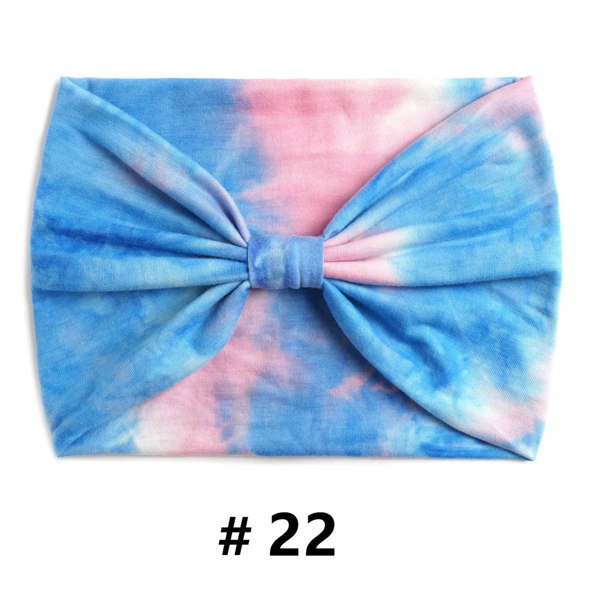 Tie Dye Headbands for Women Wide Turban Headwrap Knotted Vintage Hairbands Cotton Bandanas Bandage Headscarf Hair Accessories