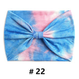 Tie Dye Headbands for Women Wide Turban Headwrap Knotted Vintage Hairbands Cotton Bandanas Bandage Headscarf Hair Accessories