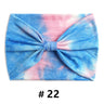 Tie Dye Headbands for Women Wide Turban Headwrap Knotted Vintage Hairbands Cotton Bandanas Bandage Headscarf Hair Accessories