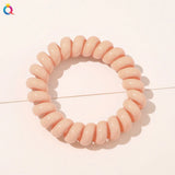 High Elasticity Telephone Coil Hairbands Women Spiral Hair Ties Girls Hair Rings Rope Solid Color Hair Accessories Gum Scrunchy