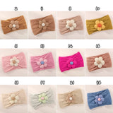 1Pc Baby Nylon Headscarf Astique Suitable Newborn Girl Flower Handmade Headband Elastic Hairband Turban Toddler Hair Accessories