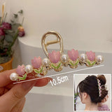 New Sweet Flower Durian Hair Claw Clip Ponytail Grab Hair Clips Shark Clip Woman Hairpins For Girl Hair Accessories Headdress