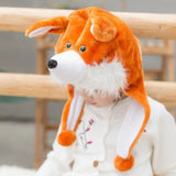 Cute Cosplay Costume Green Headgear Female Beanie Caps Cartoon Winter Autumn Hats Plush Hat Big Frog Eyes Hat Rabbit Bunny Ears