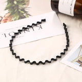 Black Metal Wavy Headband Men Women's Hair Band Head Hoops Bands Headwear Sport Headbands Hairband Bangs Holder Hair Accessories