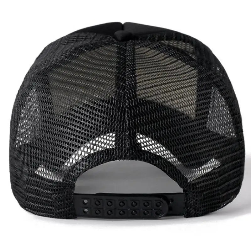 COKK Mesh Baseball Cap Adjustable Snapback Hats For Women Men Unisex Hip Hop Trucker Cap Dad Hat Sponge Soft Breathable Black