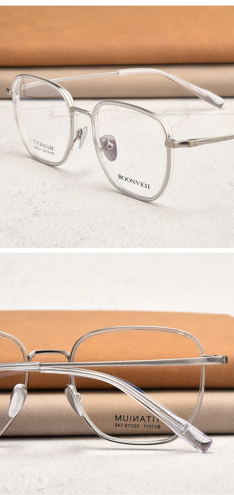 High Quality Ultralight Pure Titanium Glasses Frame for Men and Women Fashionable Retro Eyeglasses Optical Prescription Eyewear