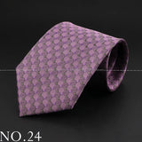 New Design Wedding Men Tie Purple Solid Striped Paisley Flower Neckties Men Business Dropshipping Groom Collar Accessories Gift