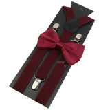 Elastic Leather Suspenders Bowtie Set Braces Men Women Sage Green Adjustable Braces Straps For Wedding Y-Back Shirt Accessories