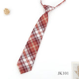 Lazy JK Ties Women Plaid Neck Tie Girls Japanese Style for Jk Uniform Cute Necktie Plaid Uniform School Accessories