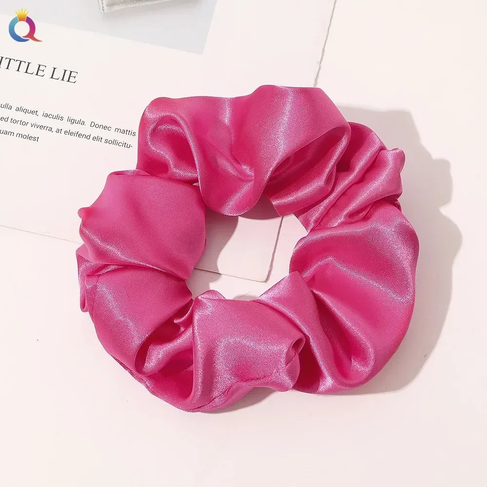 Silk Hair Scrunchies Elastic Hair Bands Not Hurt Hair Women Elegant Headwear Hair Ties Ponytail Holder Hair Rope Rubber Bands