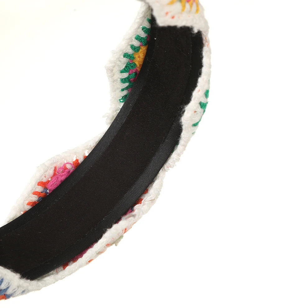 Ethnic Style Knitted Headbands New Fashion Hairbands for Women Non-slip Wide Headbands