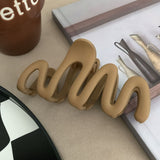 2023 New Trendy Curve Matt Hair Claw Clip Large Shark Crab Hair Clips Women Hair Accessories INS Female Back of Head Hairpin