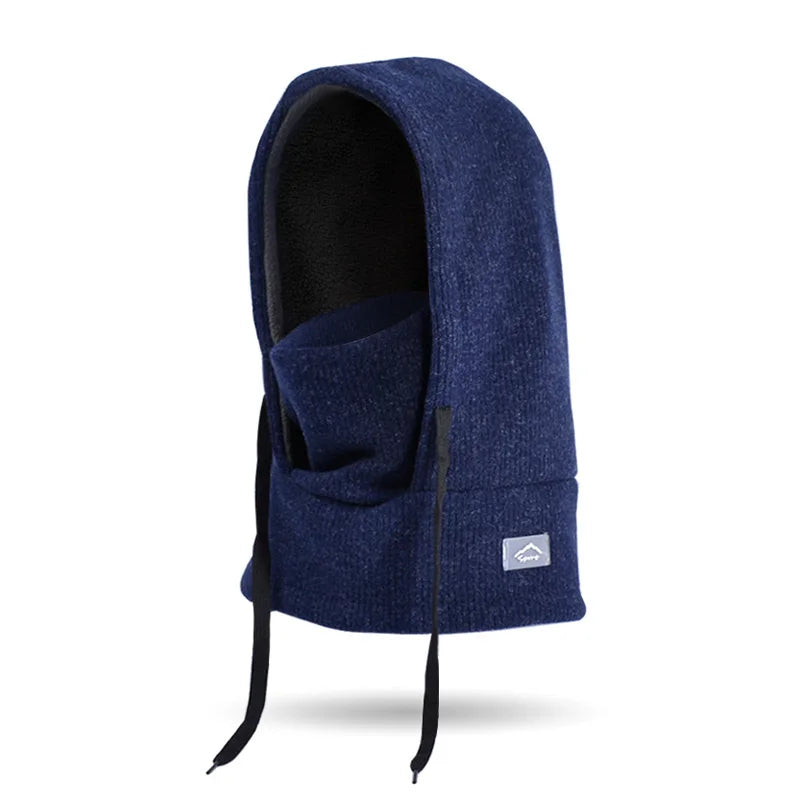 Children Winter Hat Scarf Mask One-piece Ears Neck Warmer Kids Bonnet Hats for Skiing Fleece Lining Child Girls Boys Cap 4-10Y