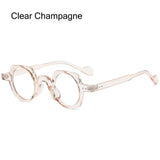 Round Square Frame Blue Light Blocking Glasses Japanese Style Unisex Non-Prescription Glasses Eyeglasses Frame