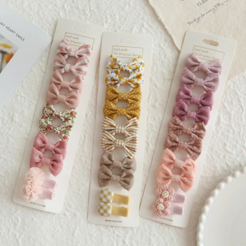 10Pcs/Lot Children's Girl Hairpins Cute Headwear Hair Accessories Bow for Babys Scrunchie Hair Clips Kids Barrettes Headwear
