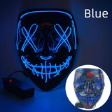 Cosmask Halloween Neon Mask Led Mask Masque Masquerade Party Masks Light Glow In The Dark Funny Masks Cosplay Costume Supplies