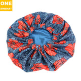 2020 New No. plus-Sized African Printing round Cap Double-Layer Satin Lining Wide Edge Nightcap Chemotherapy Hat