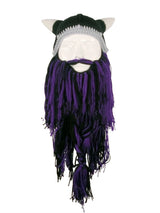 New Wig Beard Hats Viking Beard Beanie Horn Hat Winter Warm Mask Original Handmade Knit Helmet and Removable Beard Halloween Cap