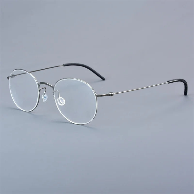 Thititanium Glasses Frame Men Denmark Brand 5504 Women Eyeglasses Thin Rim Screwless Ultralight Classics Round Eyewear 2025 New